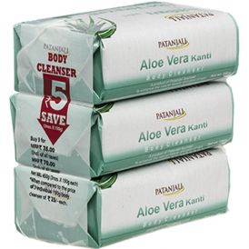 patanjali aloevera kanti body cleanser 3 pack each 150gm in  by Patanjali Ayurved Limited