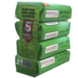 patanjali aloevera kanti body cleanser 4 pack each 75gm in  by Patanjali Ayurved Limited