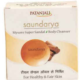 patanjali saundarya mysore super sandal body cleanser 75gm in  by Patanjali Ayurved Limited